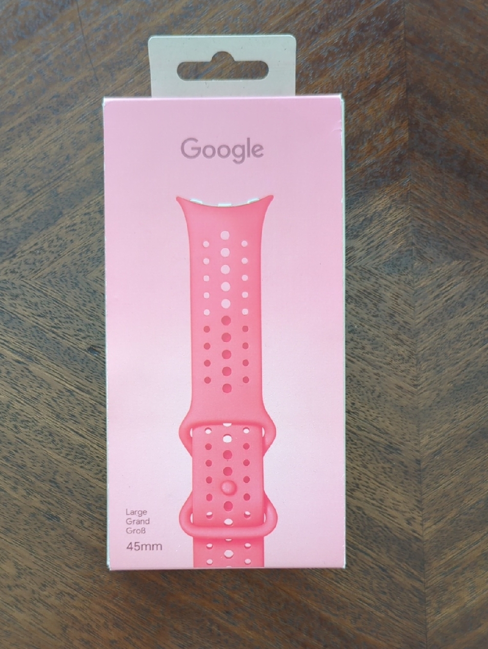 New Google Peony Pink Silicone Active Sport Band Large 45mm for Pixel Watch